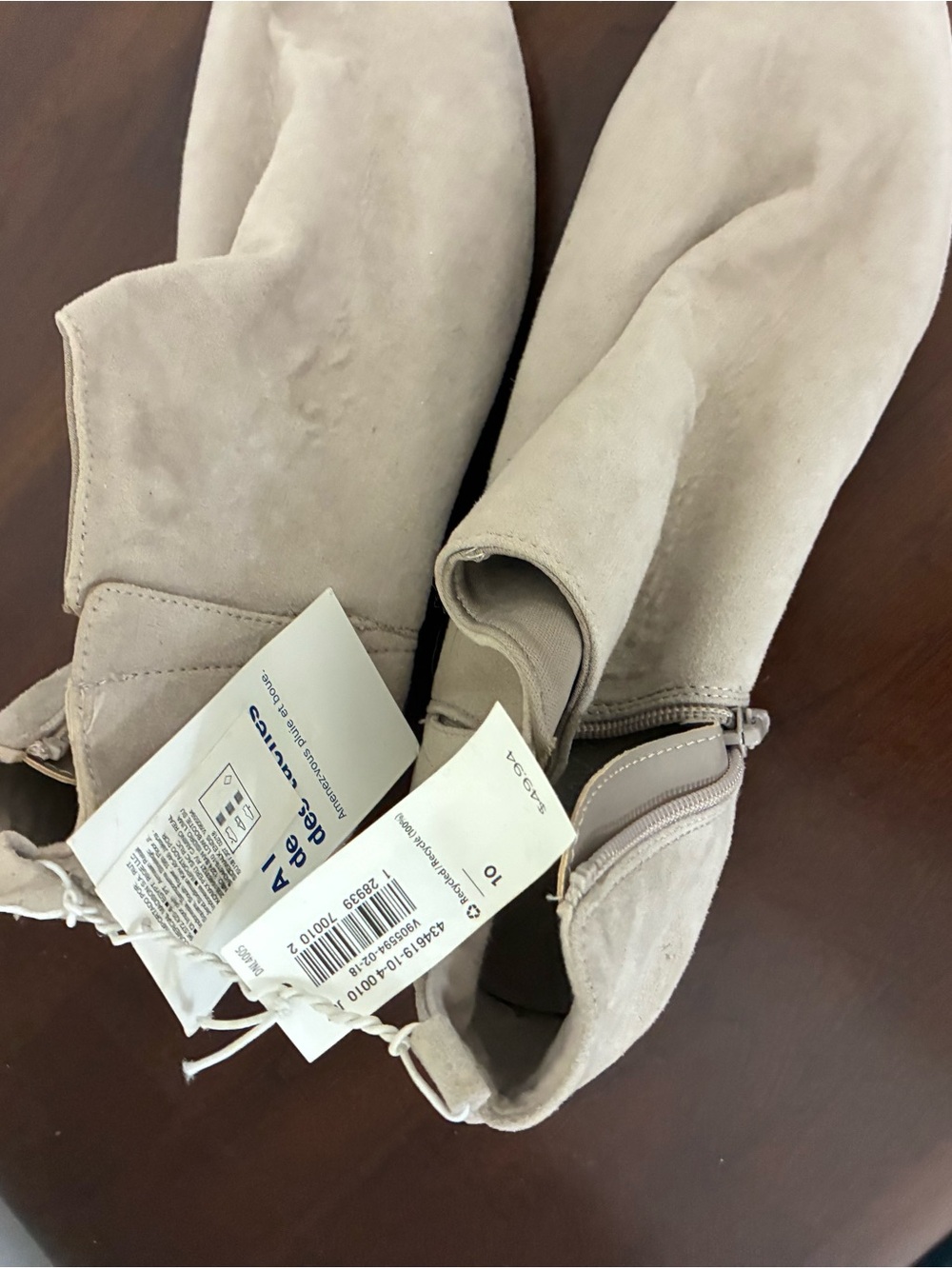 Old Navy Women's Ankle Booties in Light Taupe Suede